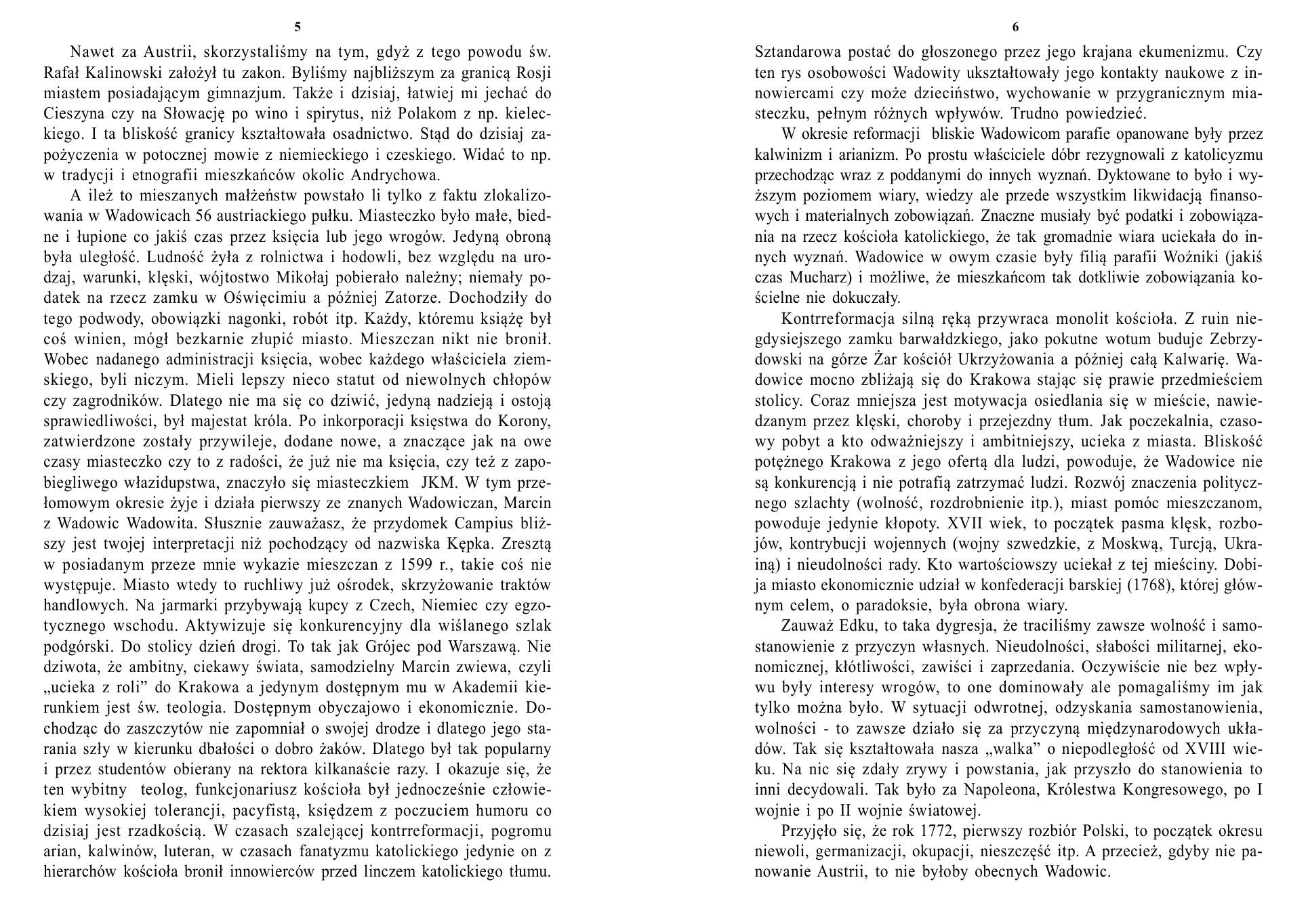 E.Wyroba Przewodnik po Wadowicach — strona 5
