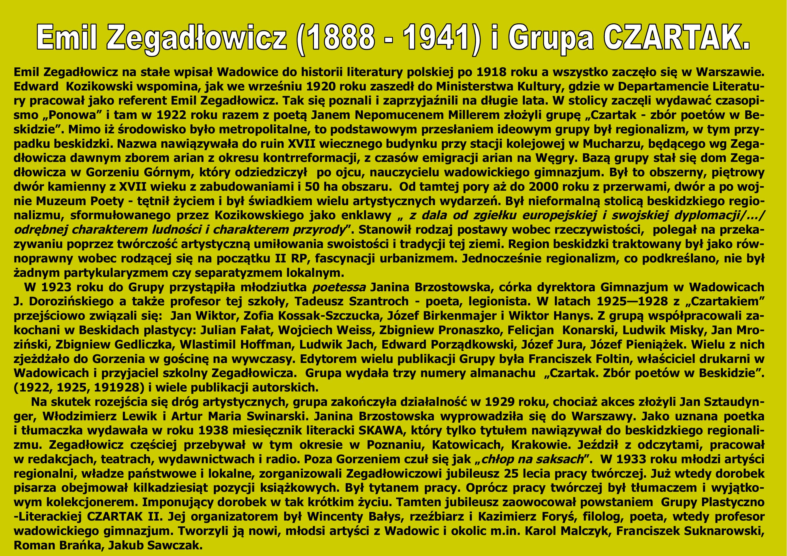 E.ZEgadlowicz i CZartak — strona 1