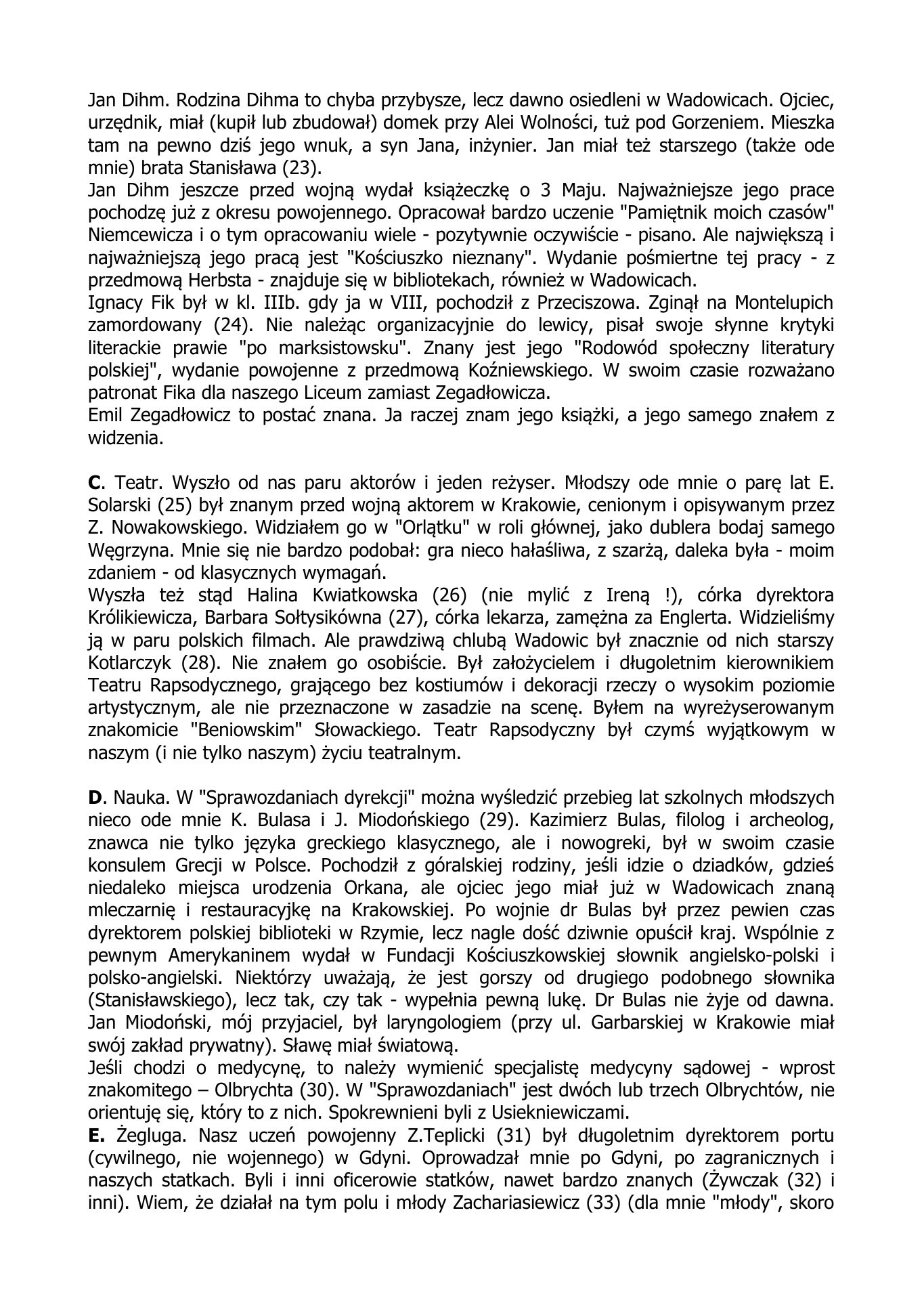 Jozef KAWALER. Gimnazjalne Wspomnienia — strona 3