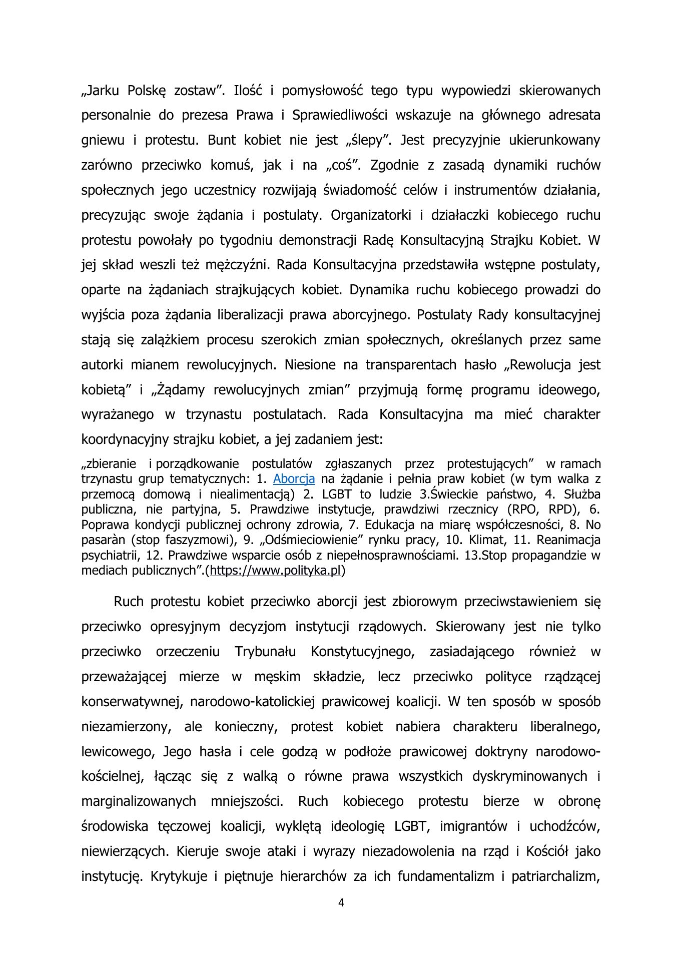 Kobiece ruchy protestu. T.Paleczny. 2021. — strona 4