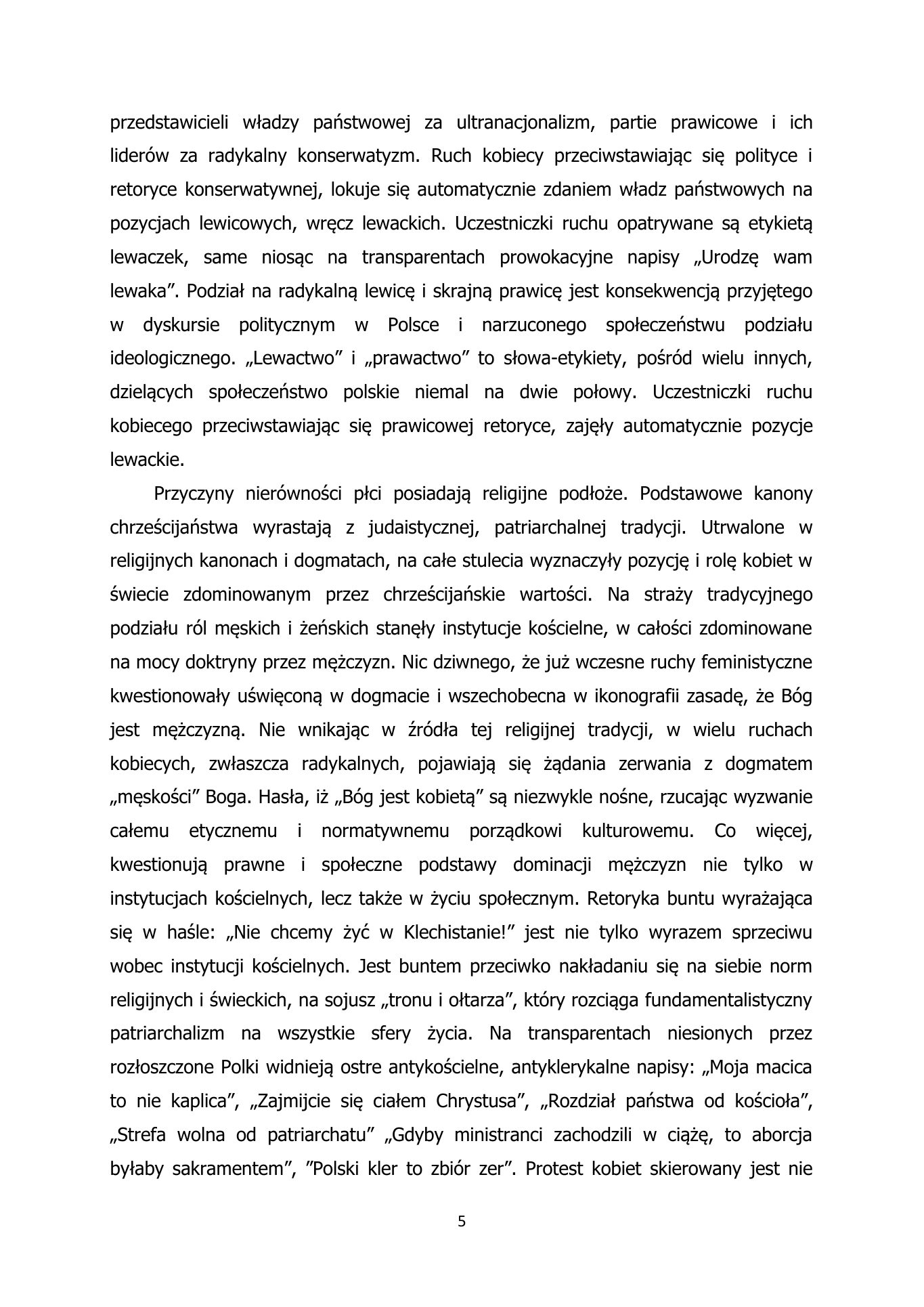 Kobiece ruchy protestu. T.Paleczny. 2021. — strona 5