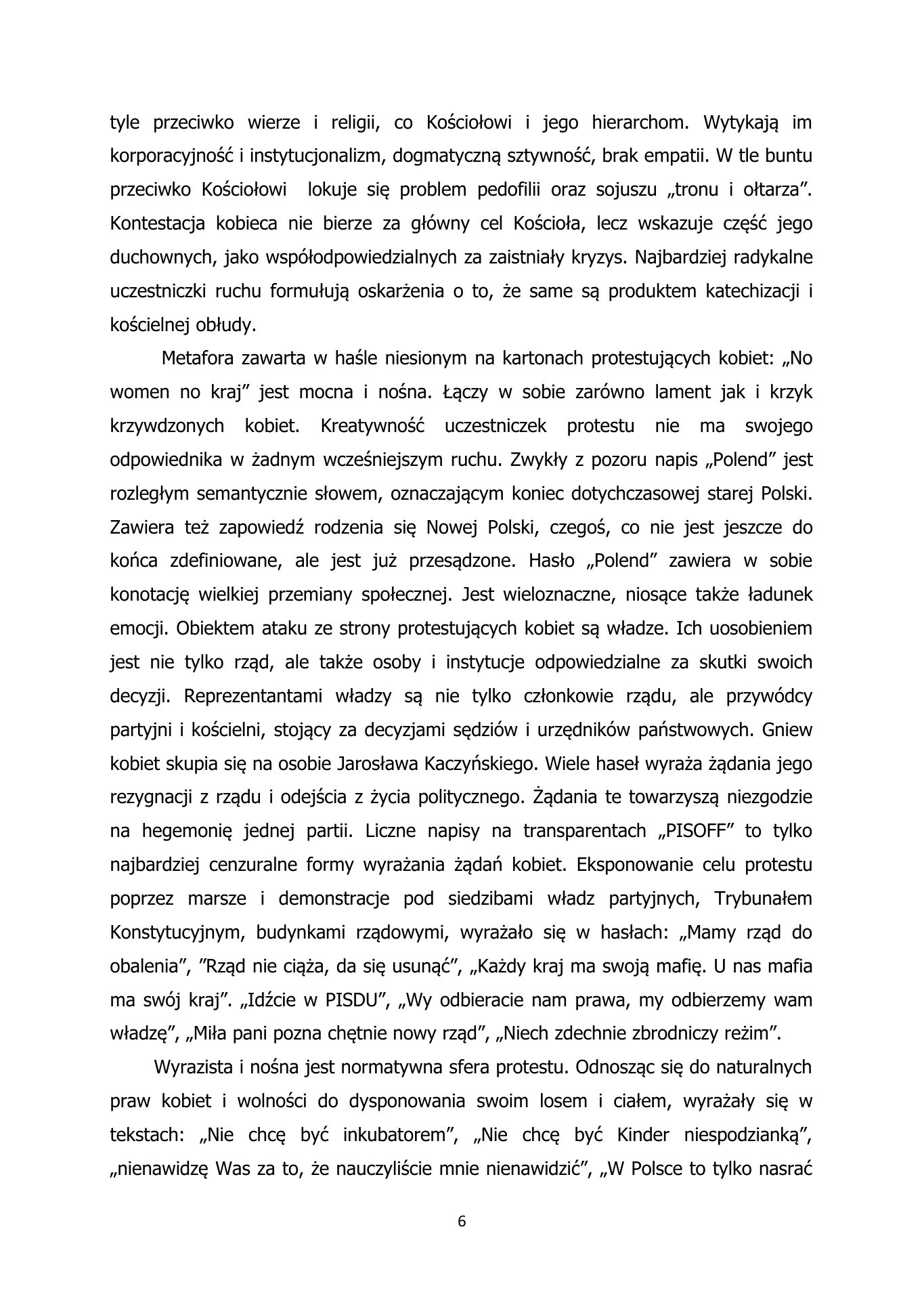 Kobiece ruchy protestu. T.Paleczny. 2021. — strona 6