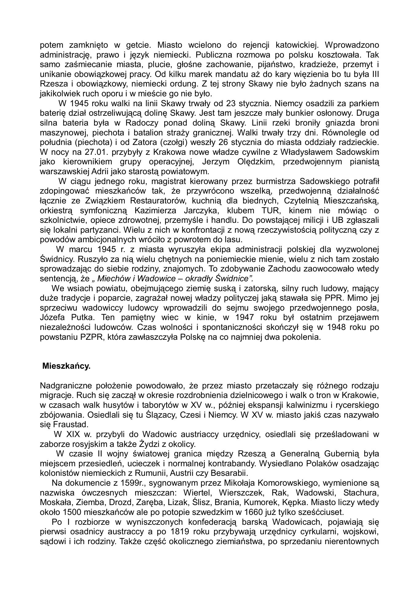 Krotka historia miasta. Z.Jurczak. 2010. — strona 5