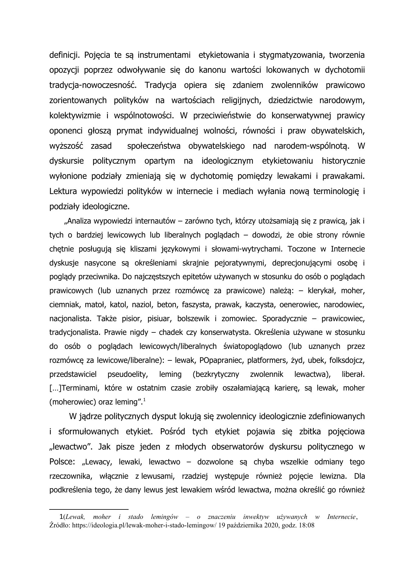 Lewactwo. T. Paleczny. 2022. — strona 2