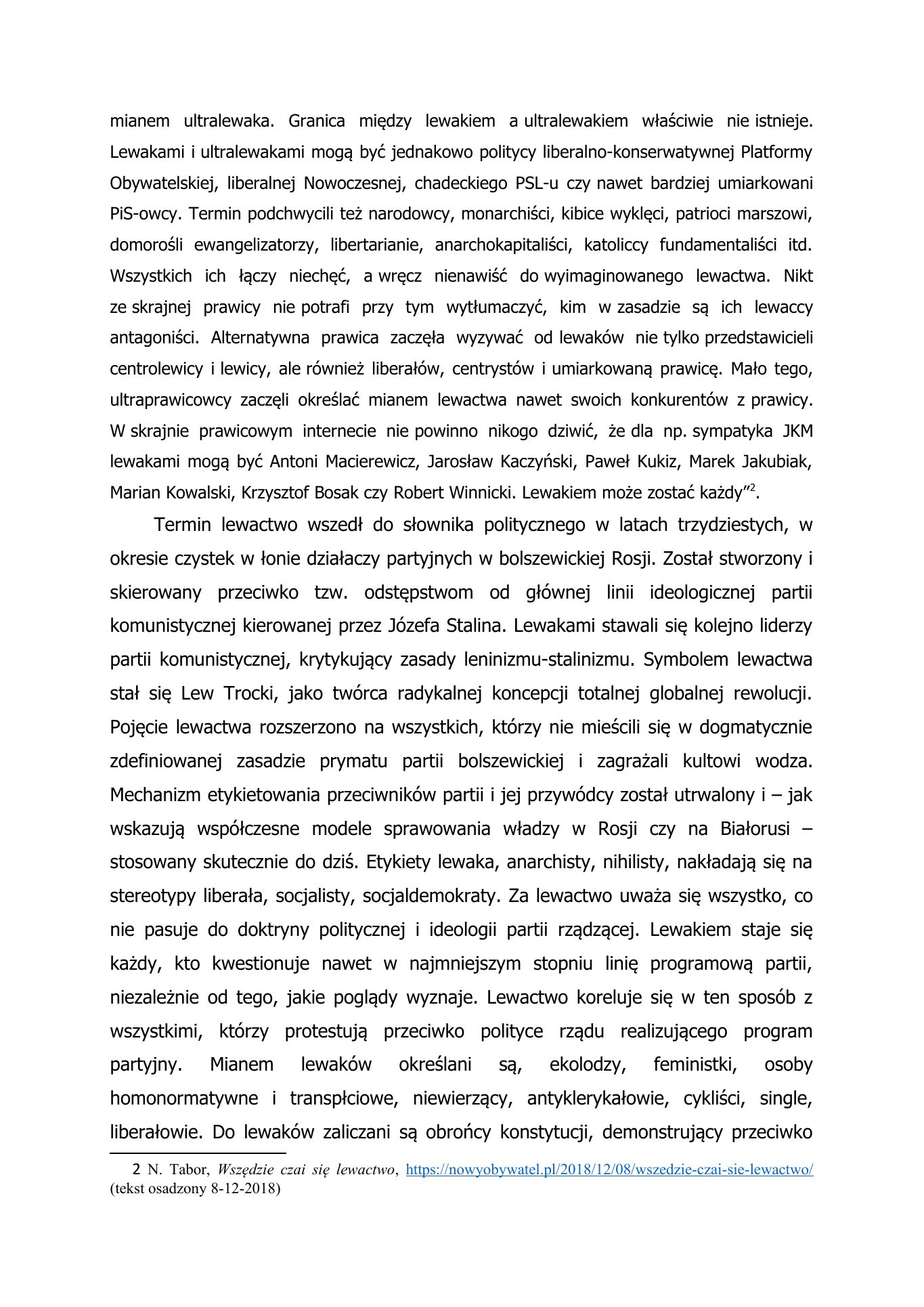 Lewactwo. T. Paleczny. 2022. — strona 3