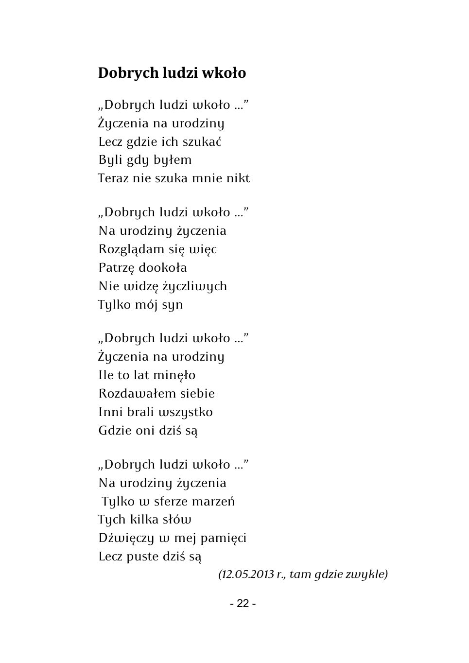 M.Studnicki. Wiersze. — strona 20