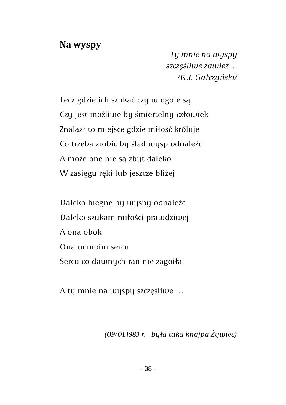 M.Studnicki. Wiersze. — strona 36