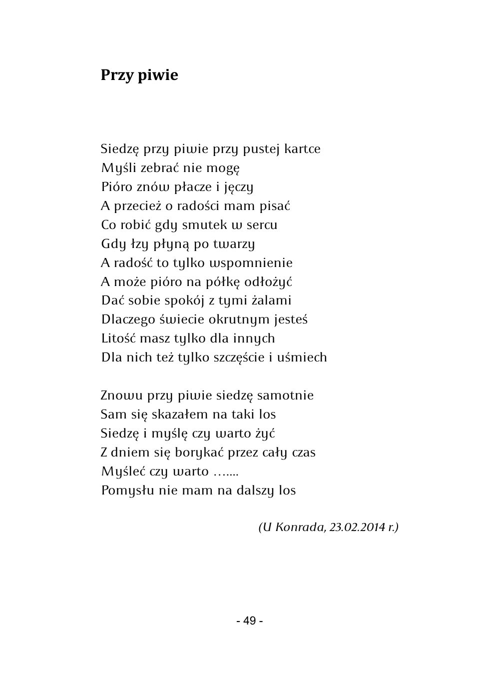 M.Studnicki. Wiersze. — strona 47