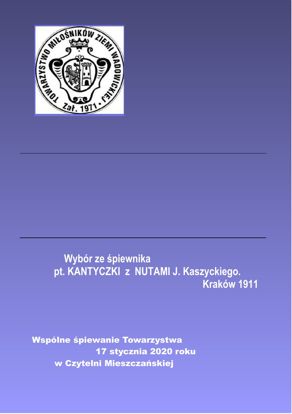 PASTORALKI spiewnik — strona 1
