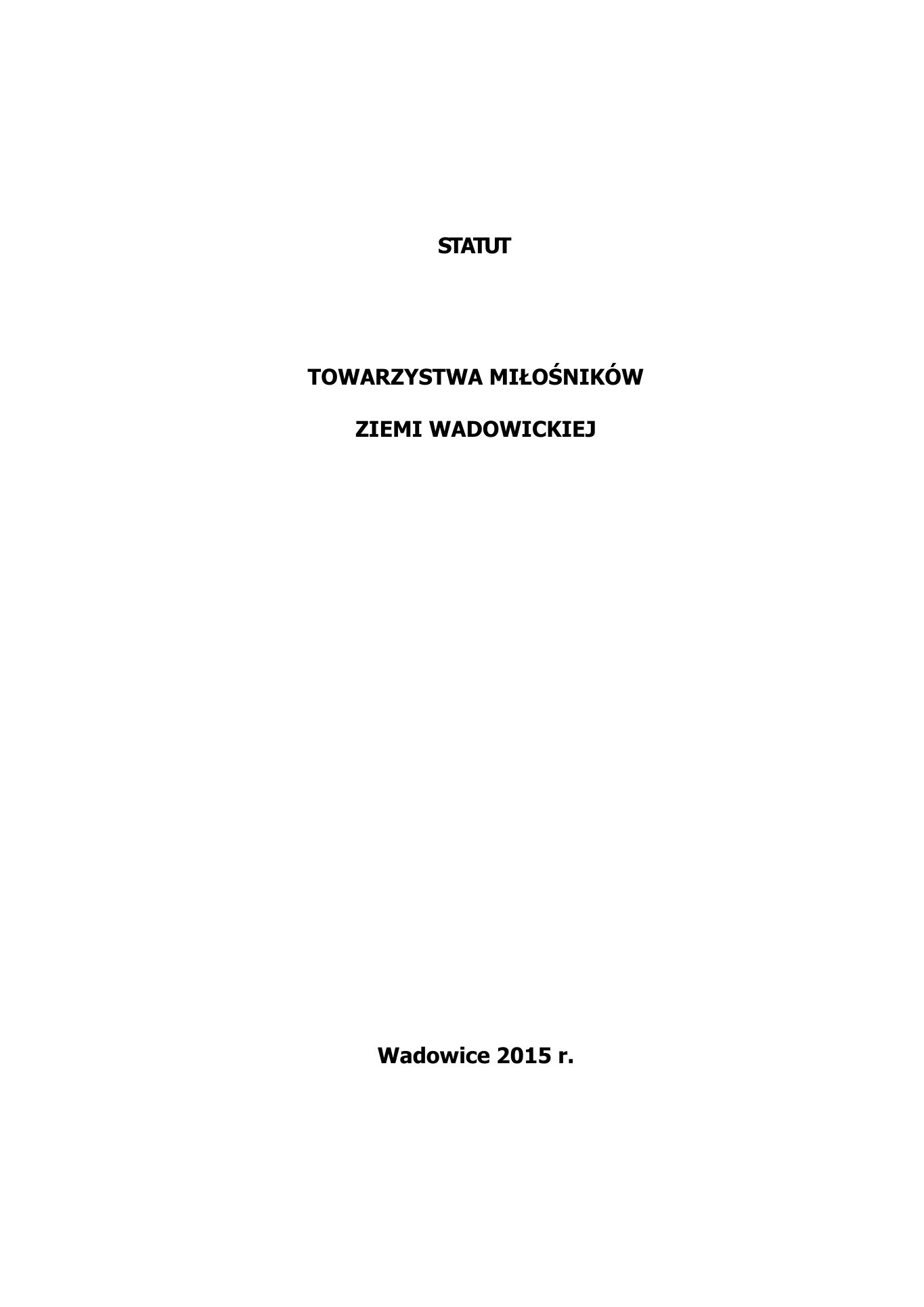 Statut 2015 — strona 1