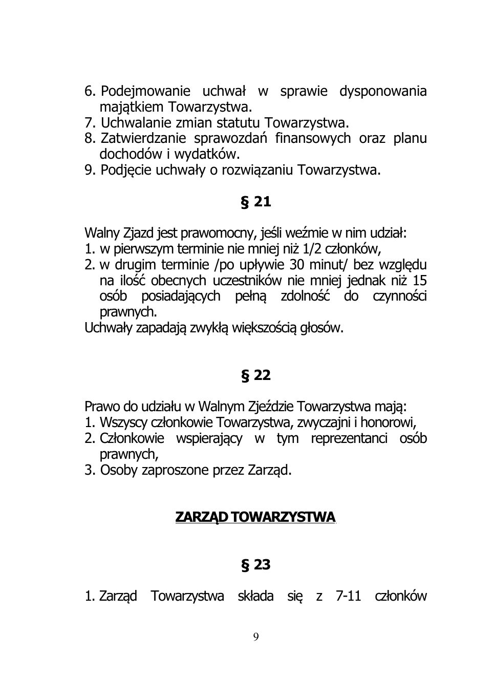 Statut TMZW 2012 A5 — strona 9