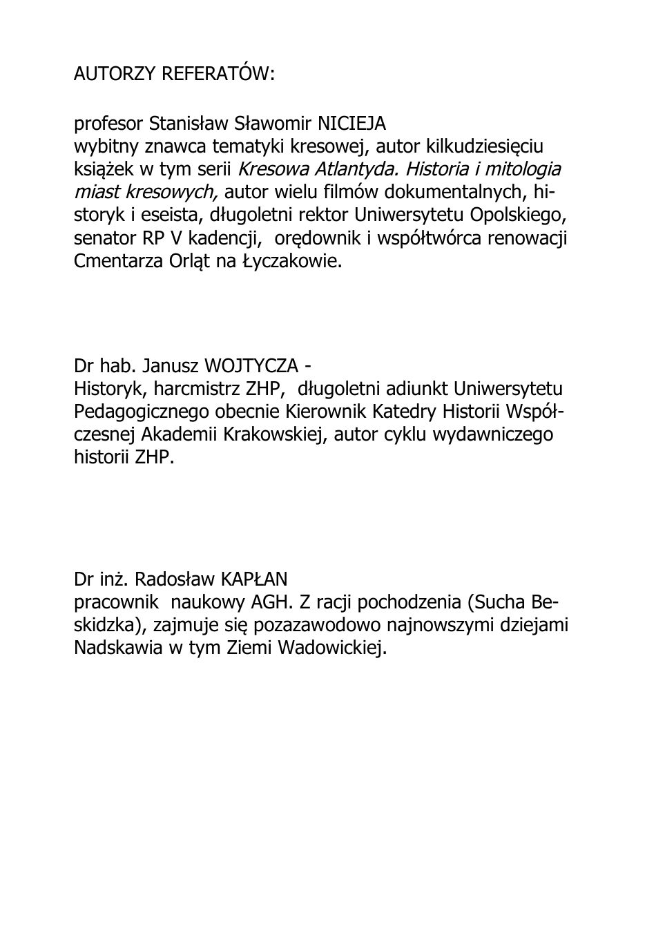 Wadowic drogi do wolnosci konferencja — strona 15