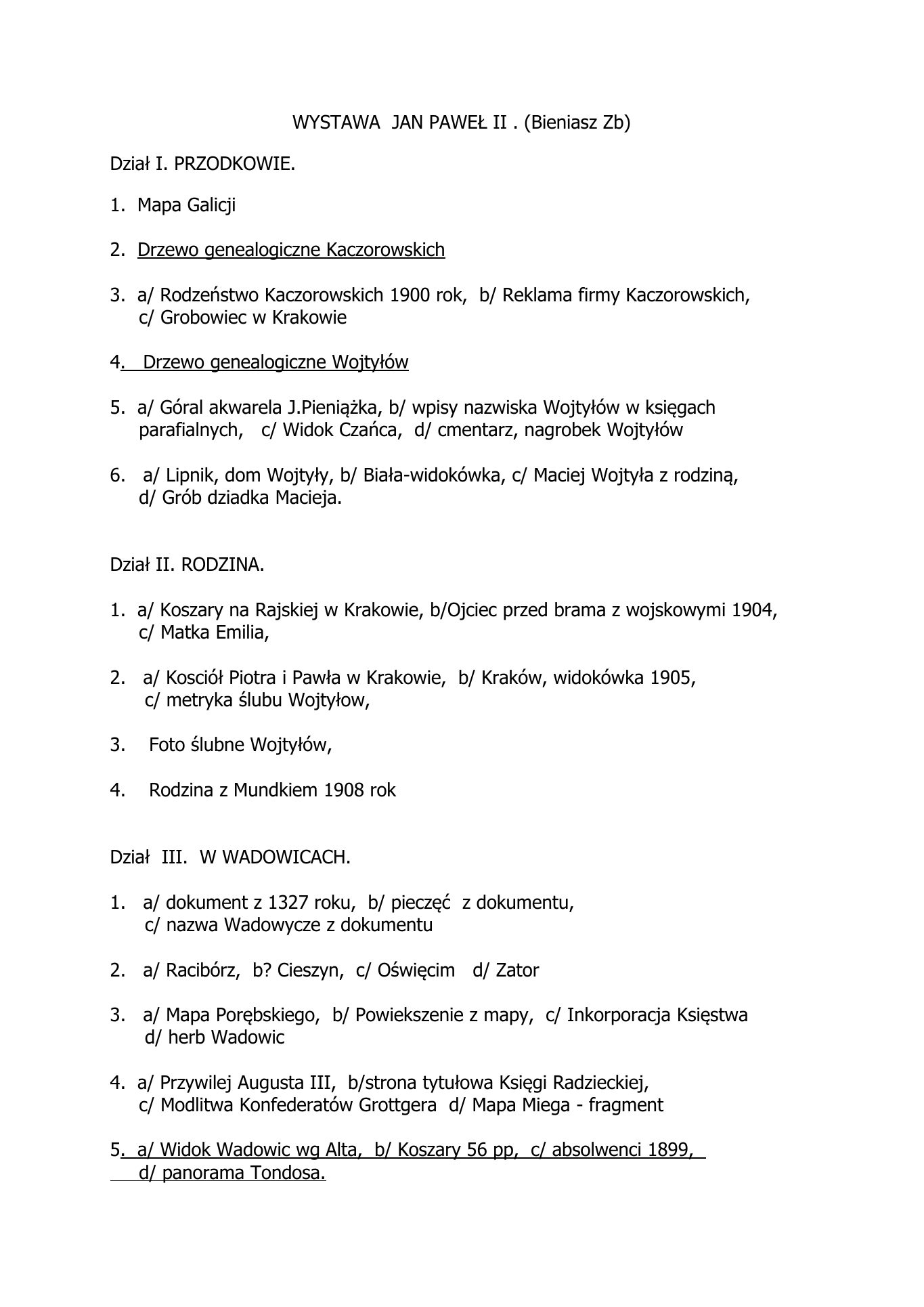 WWYSTAWA. Scenariusz — strona 1