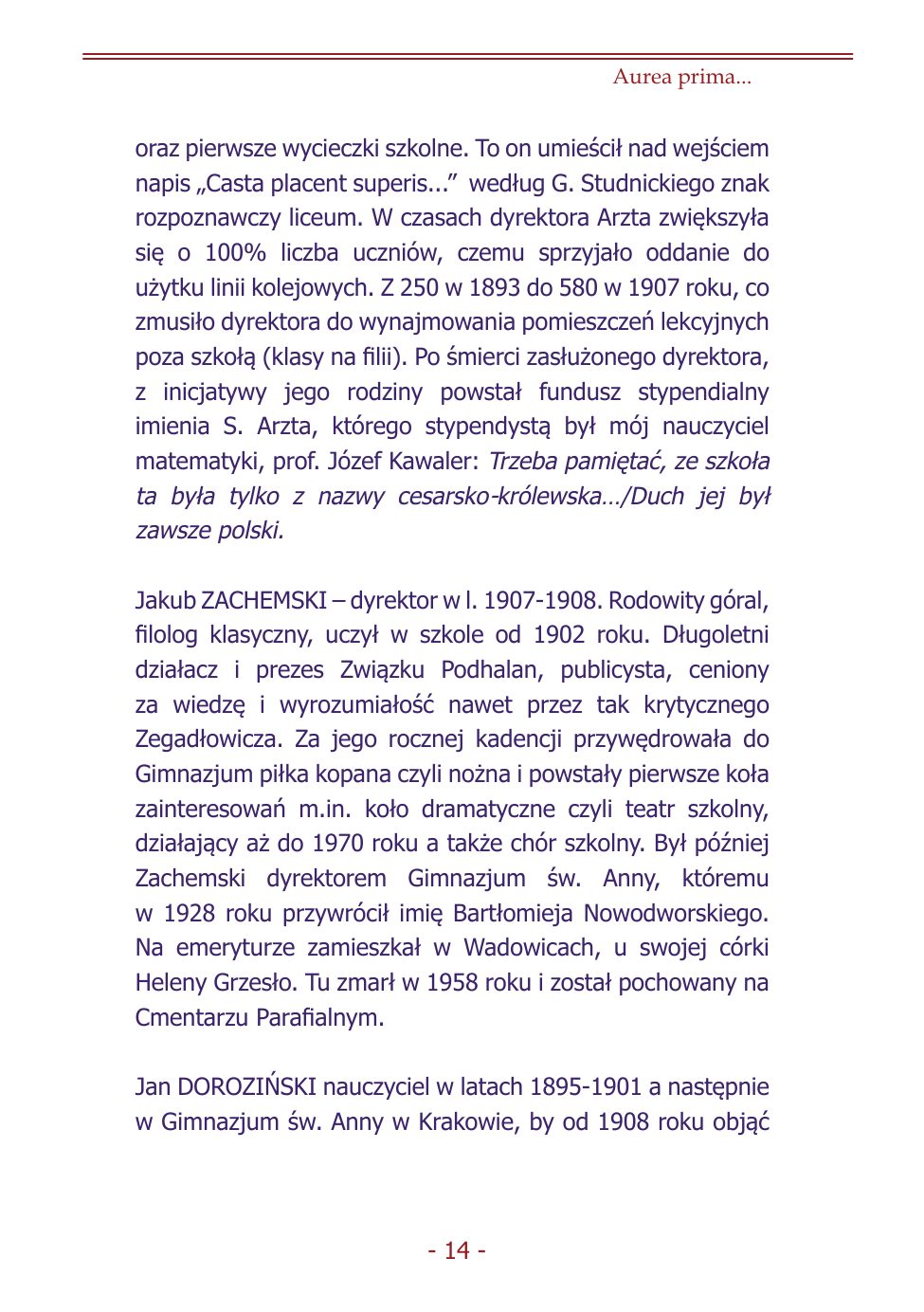 Z.Jurczak. Komentarz do dziejow szkoly. — strona 12