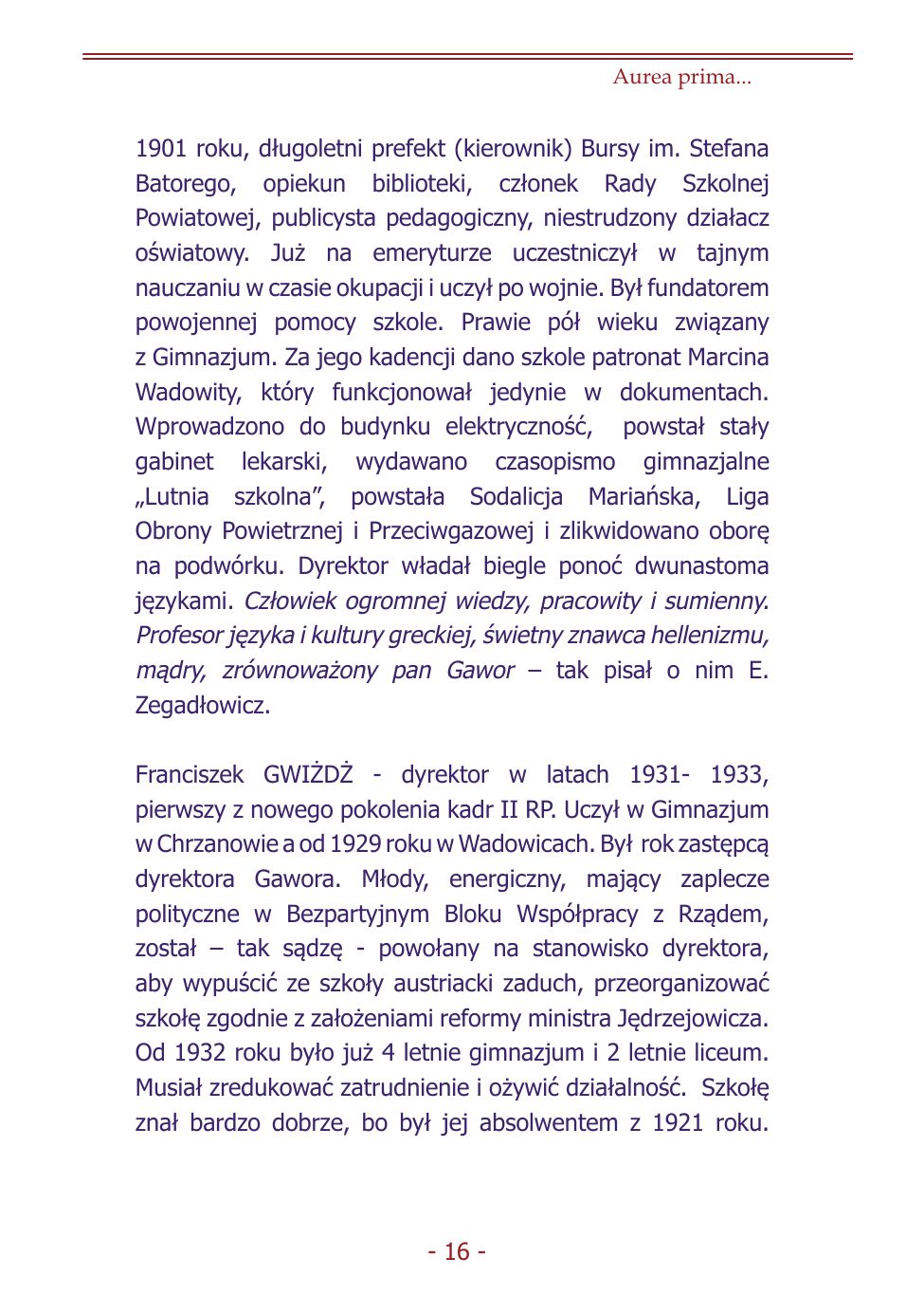 Z.Jurczak. Komentarz do dziejow szkoly. — strona 14