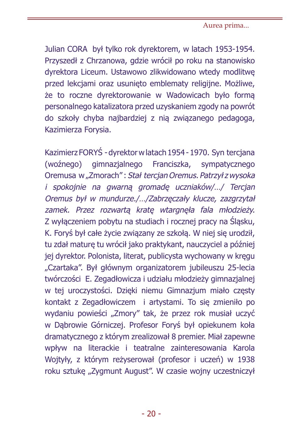 Z.Jurczak. Komentarz do dziejow szkoly. — strona 18