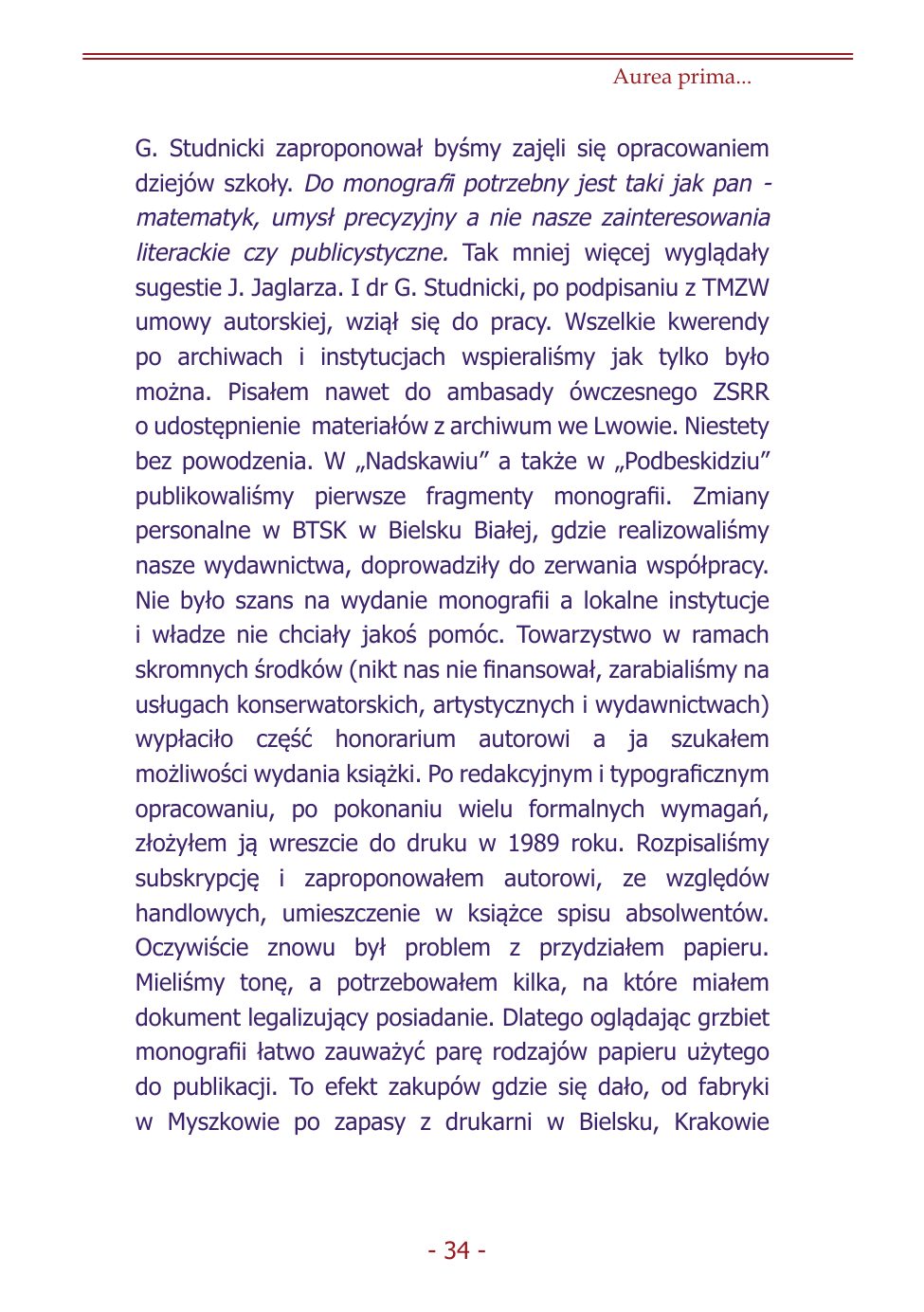Z.Jurczak. Komentarz do dziejow szkoly. — strona 32