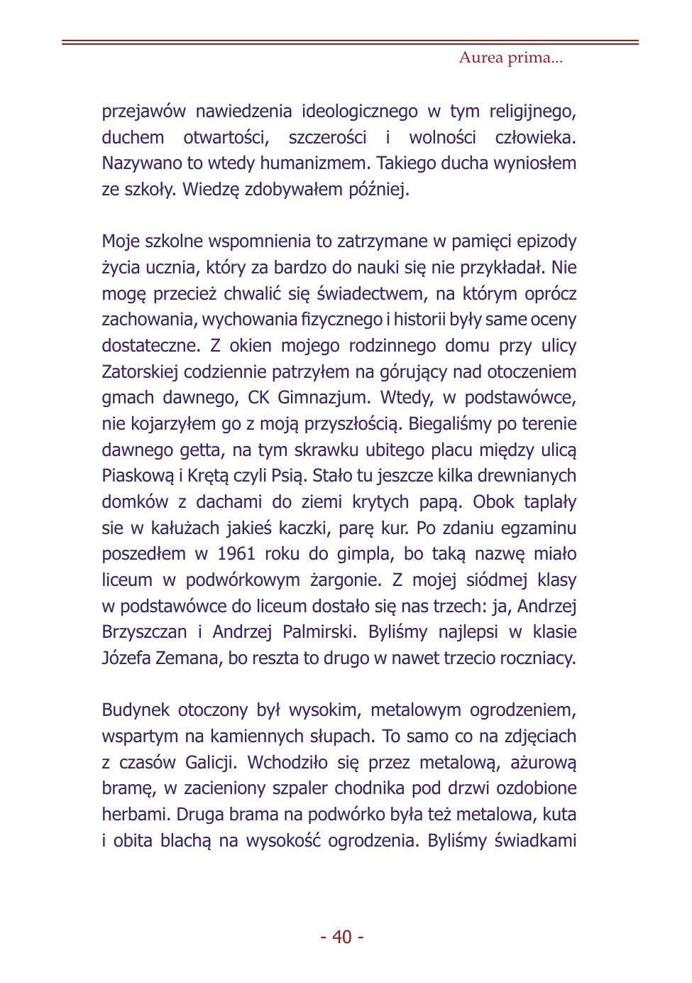 Z.Jurczak. Komentarz do dziejow szkoly. — strona 38