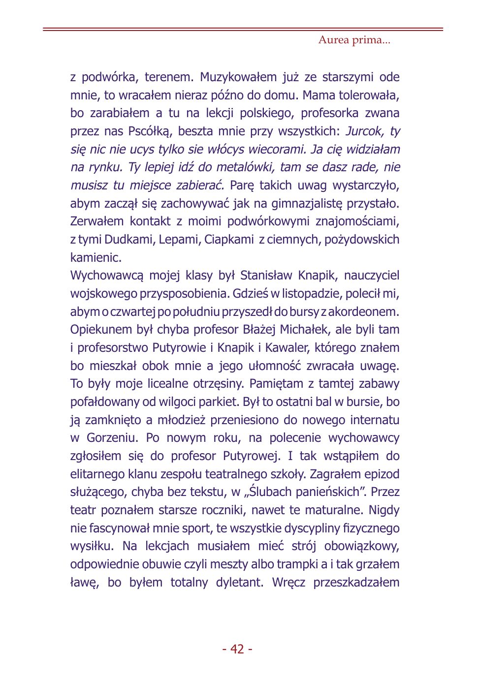 Z.Jurczak. Komentarz do dziejow szkoly. — strona 40