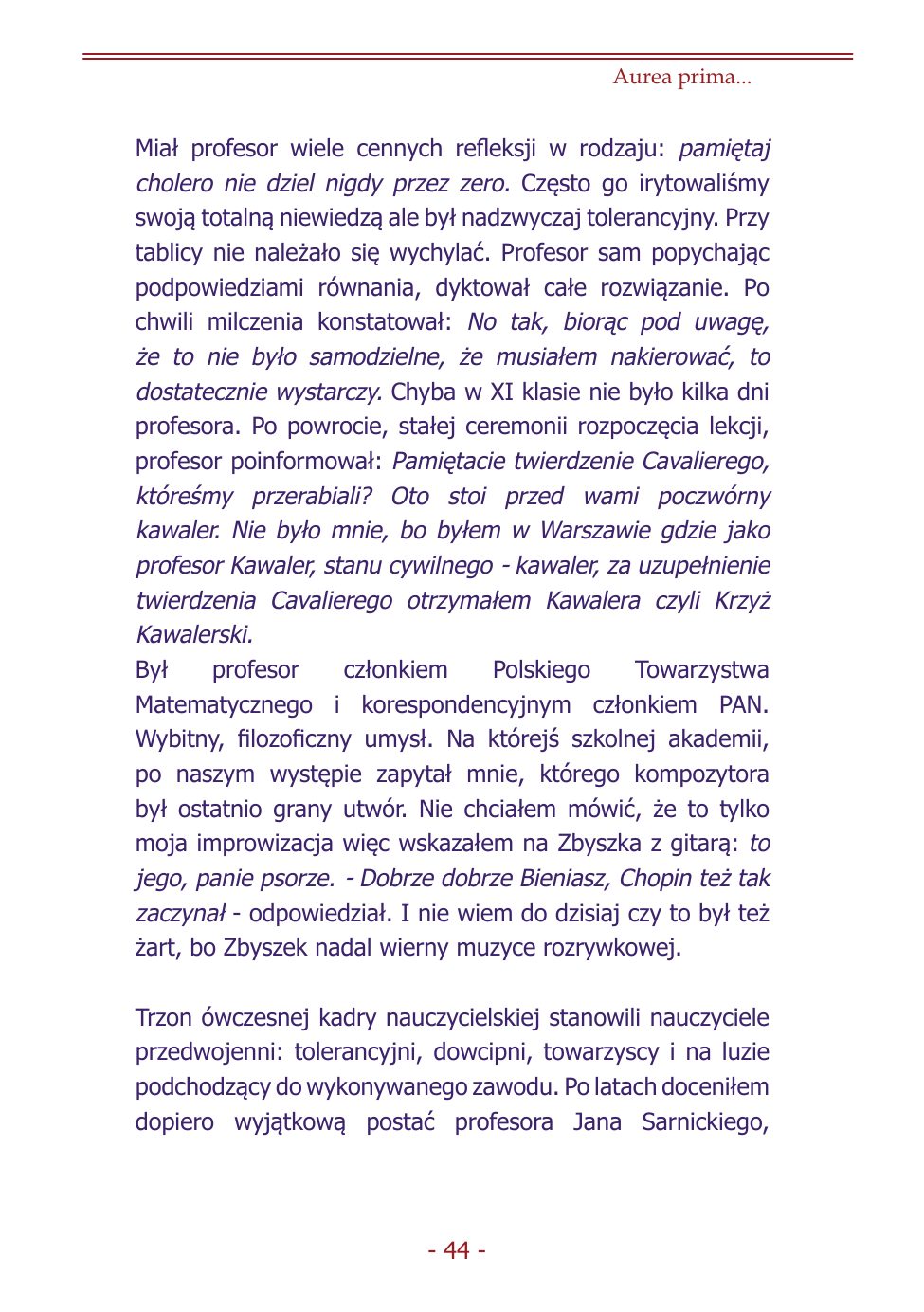 Z.Jurczak. Komentarz do dziejow szkoly. — strona 42