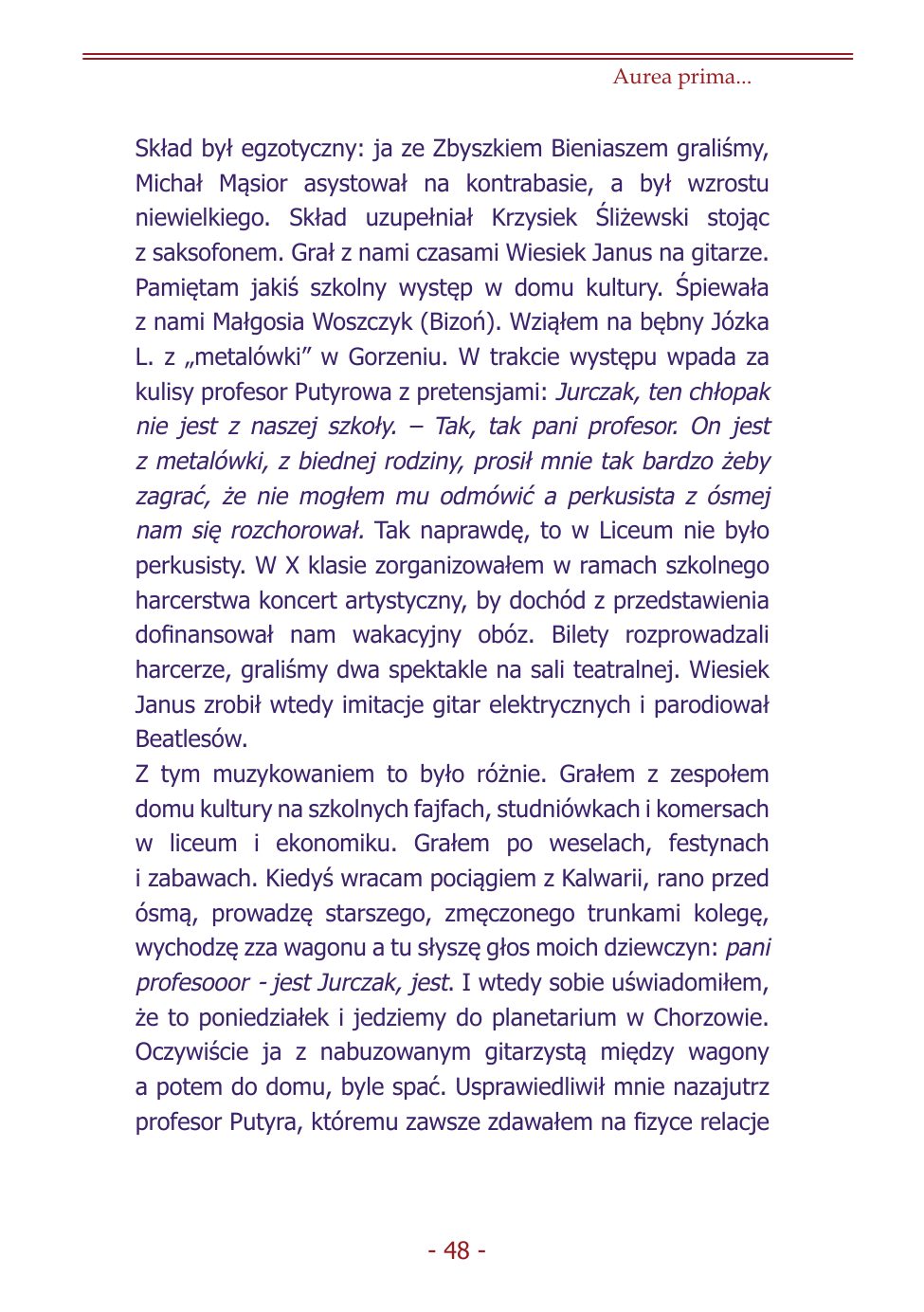 Z.Jurczak. Komentarz do dziejow szkoly. — strona 46