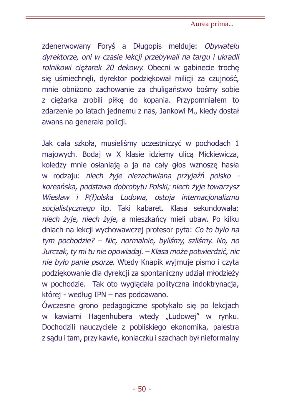 Z.Jurczak. Komentarz do dziejow szkoly. — strona 48