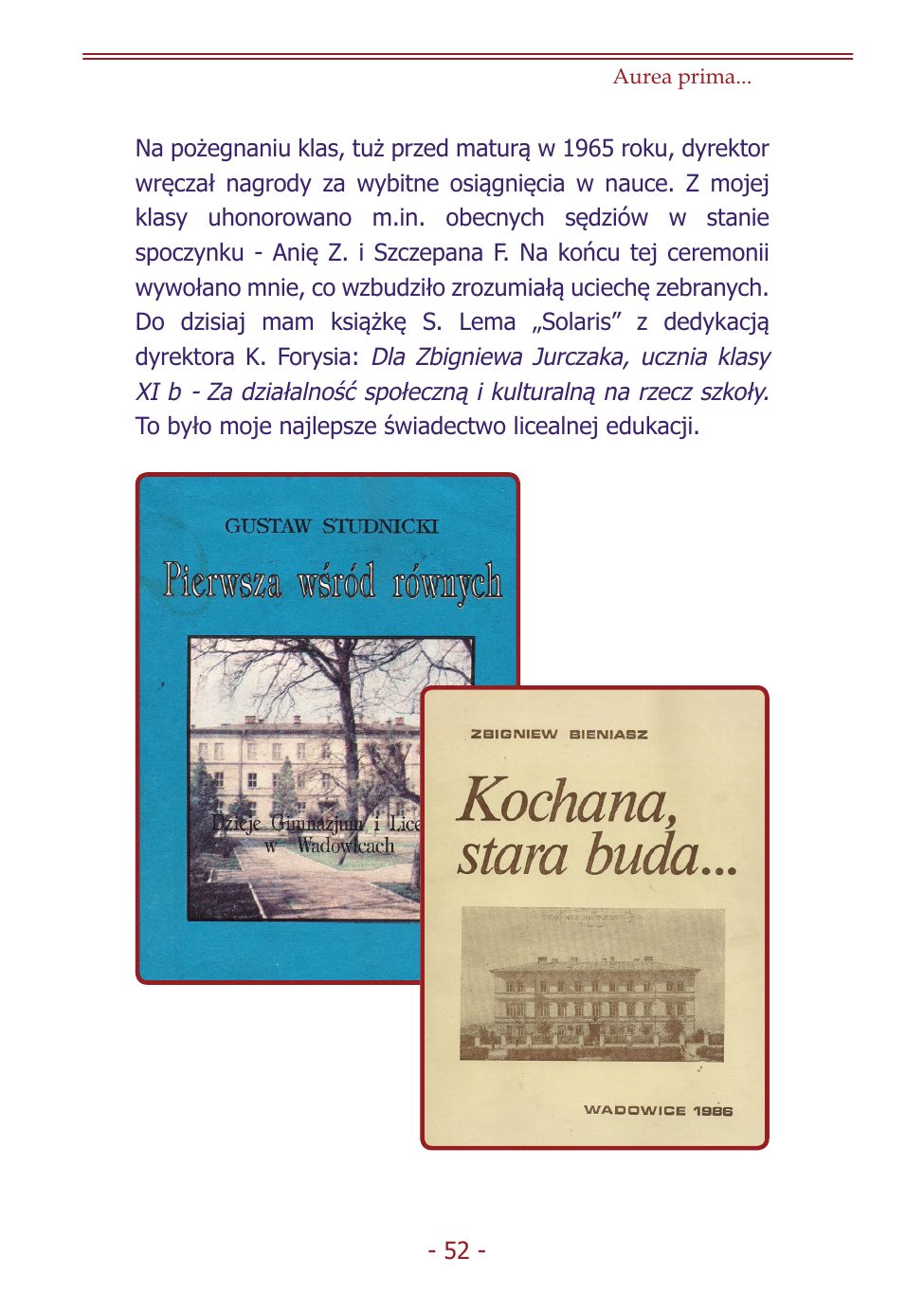 Z.Jurczak. Komentarz do dziejow szkoly. — strona 50