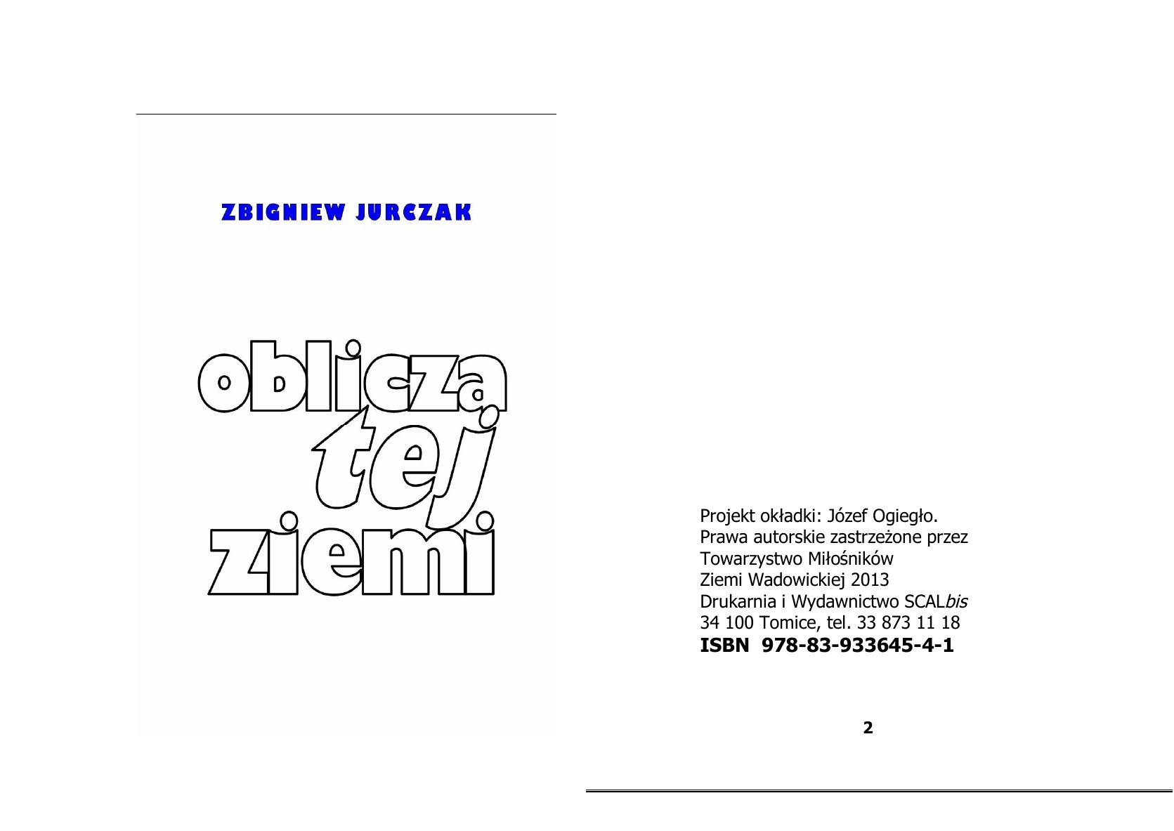 Z.Jurczak. OBLICZE TEJ ZIEMI.. — strona 1