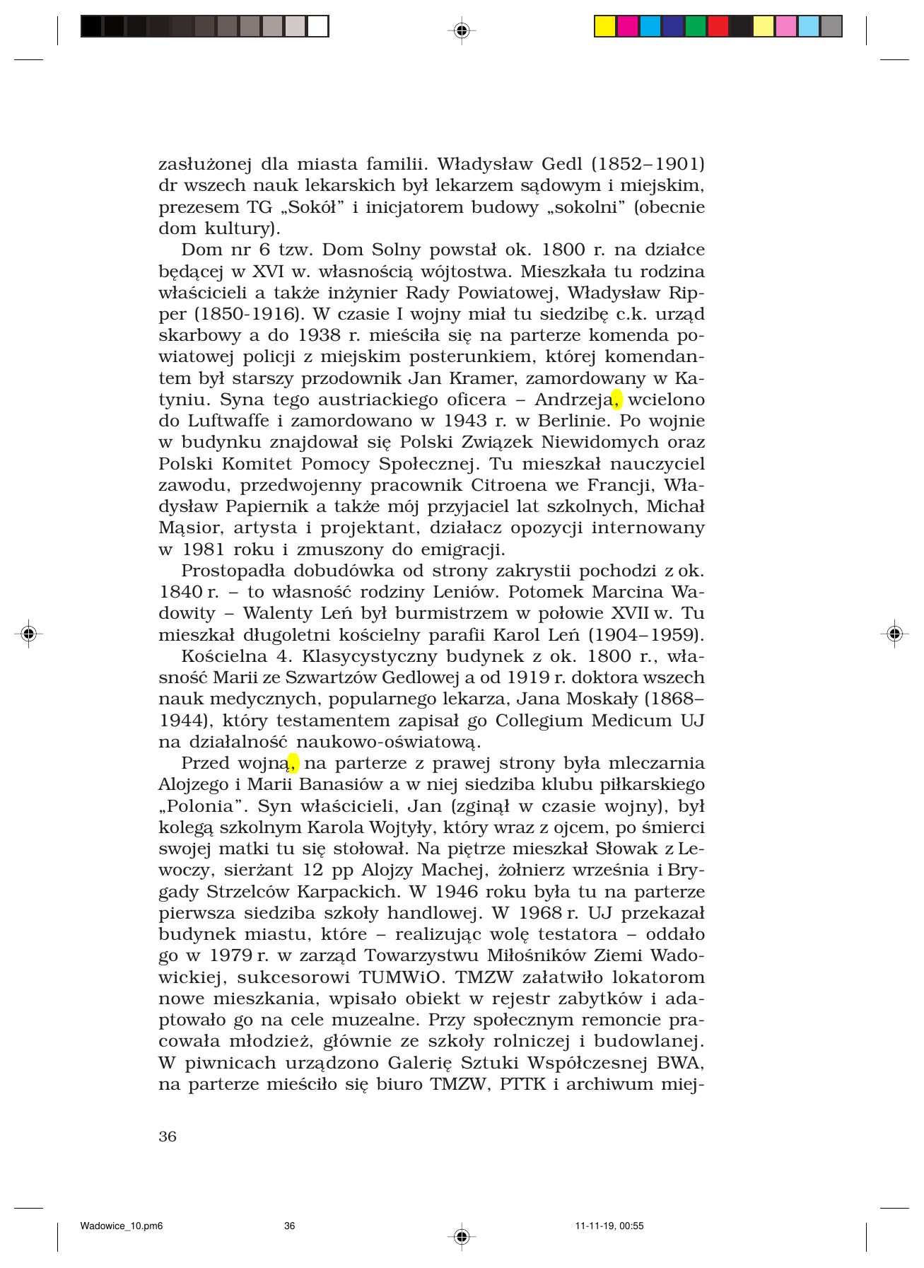 Z.Jurczak. WADOWICZANIE — strona 36