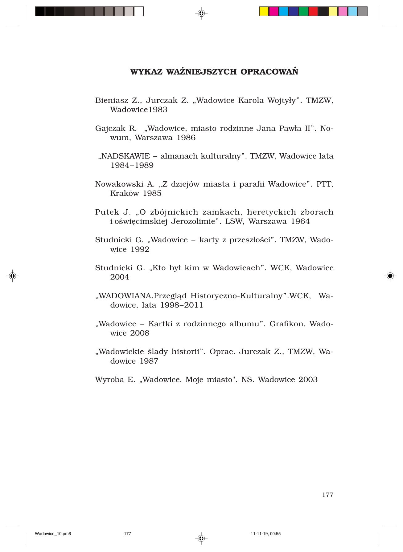 Z.Jurczak. WADOWICZANIE — strona 177
