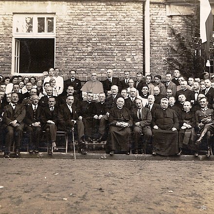 1937 Wizyta A.Sapiechy,Dom Katol.od l.T.Kluk,Bernhardt,Prochownik, Rospond,Zacher, Włodyga, pallotyn
