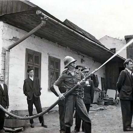 Ćwiczenia OSP Wadowice. Rok 1958.