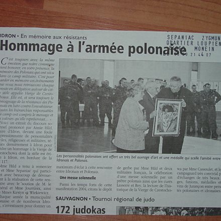 Notka prasowa z 2004. Francja.