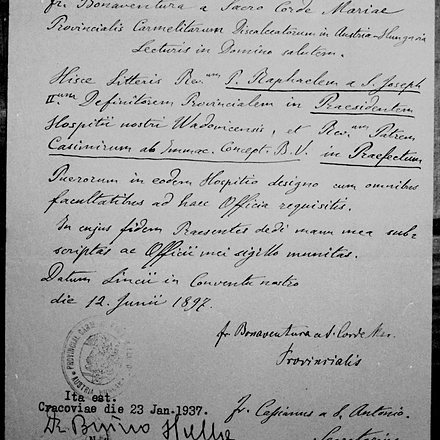 Obsługa szpitala przez Karmelitów0