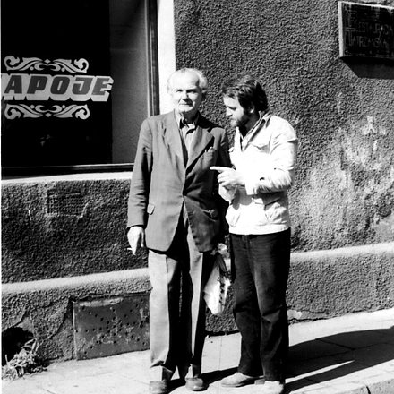 Przed restauracją Tatrzańska z Jurczakiem. 19830