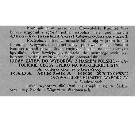 Wybory bez Zydów0