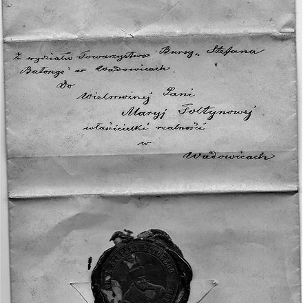 Zarząd Bursy do M.Foltin 1883